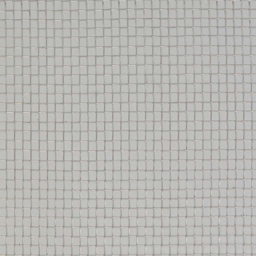 Malla mosquitera de acero inoxidable plateada 100x1000 cm