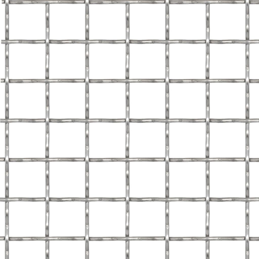 Panel de malla alambre rizado acero inox. 100x85 cm 11x11x2 mm