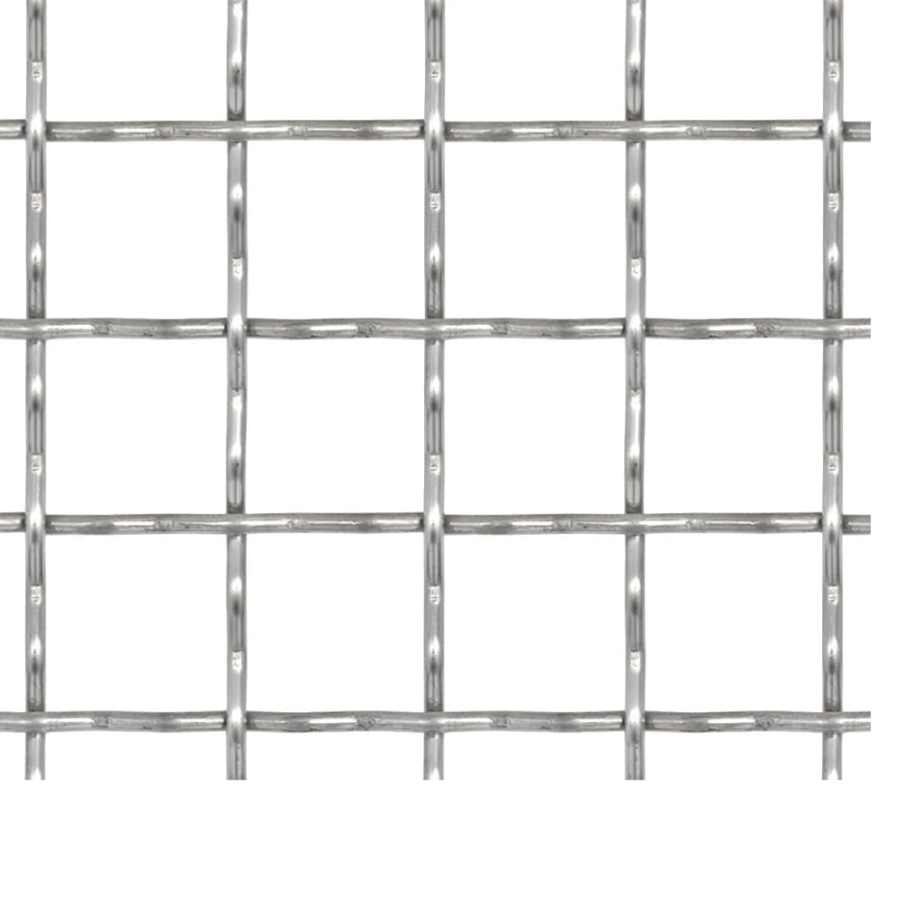 Panel de malla alambre rizado acero inox. 100x85 cm 11x11x2 mm