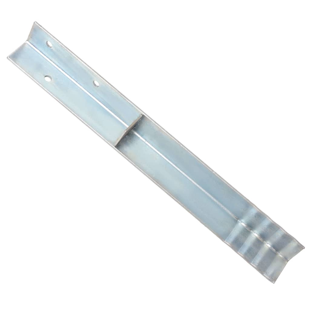 Anclaje de tierra forma de L 12 uds acero galvanizado 5x5x50 cm