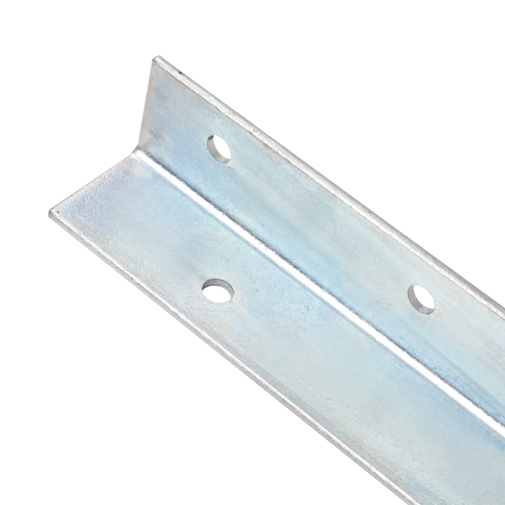 Anclaje de tierra forma de L 12 uds acero galvanizado 5x5x50 cm