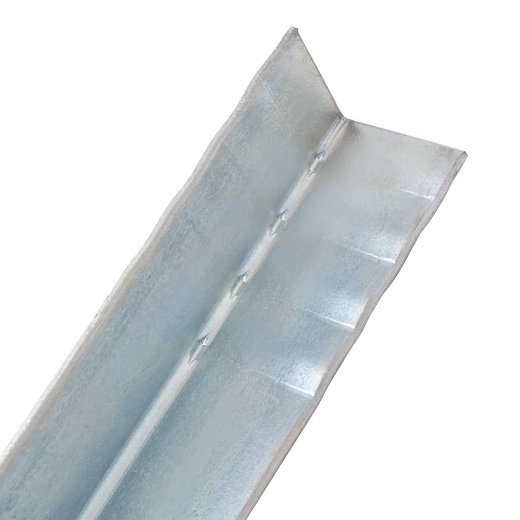 Anclaje de tierra forma de L 12 uds acero galvanizado 5x5x50 cm