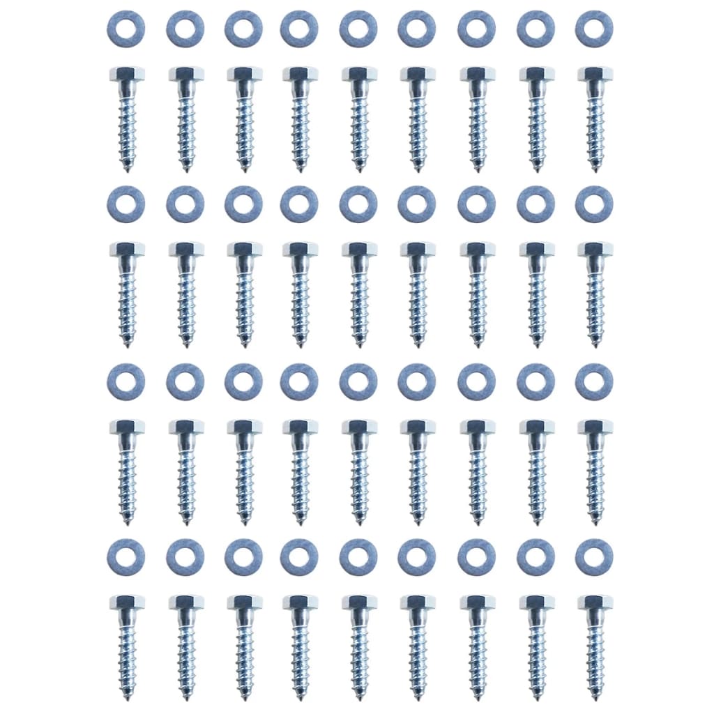 Anclaje de tierra forma de L 12 uds acero galvanizado 5x5x50 cm