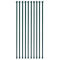 Postes de jardín 10 unidades 1 m metal verde