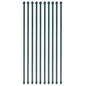 Garden posts 10 units 1 m green metal