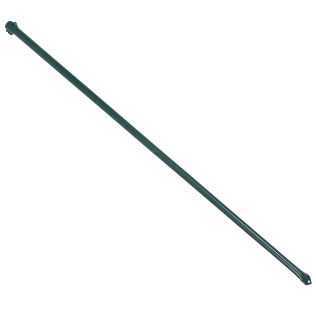 Postes de jardín 10 unidades 1 m metal verde