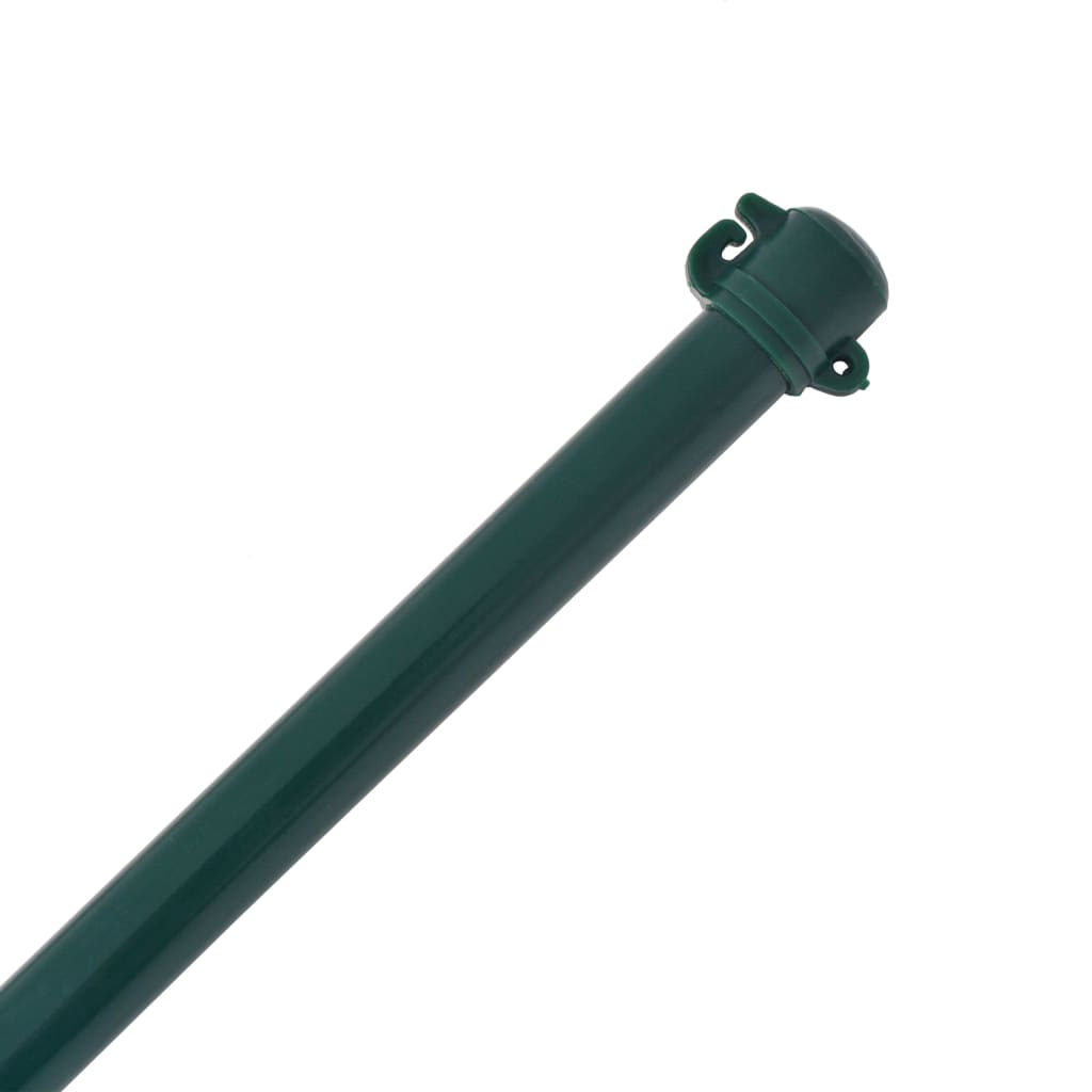 Postes de jardín 10 unidades 1 m metal verde