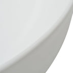 Lavabo triangular de cerámica blanco 50,5x41x12 cm