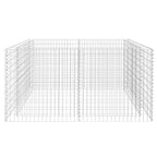 Arriate de acero de gaviones plateado 180x90x100 cm