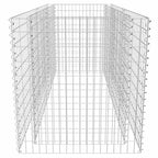 Arriate de acero de gaviones plateado 180x90x100 cm