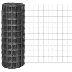 Euro Valla acero gris 10x1,5 m