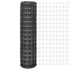 Euro Valla acero gris 10x1,5 m