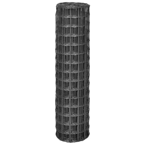 Euro Valla acero gris 10x1,5 m