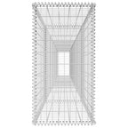 Muro de gaviones con cubierta acero galvanizado 600x50x100 cm