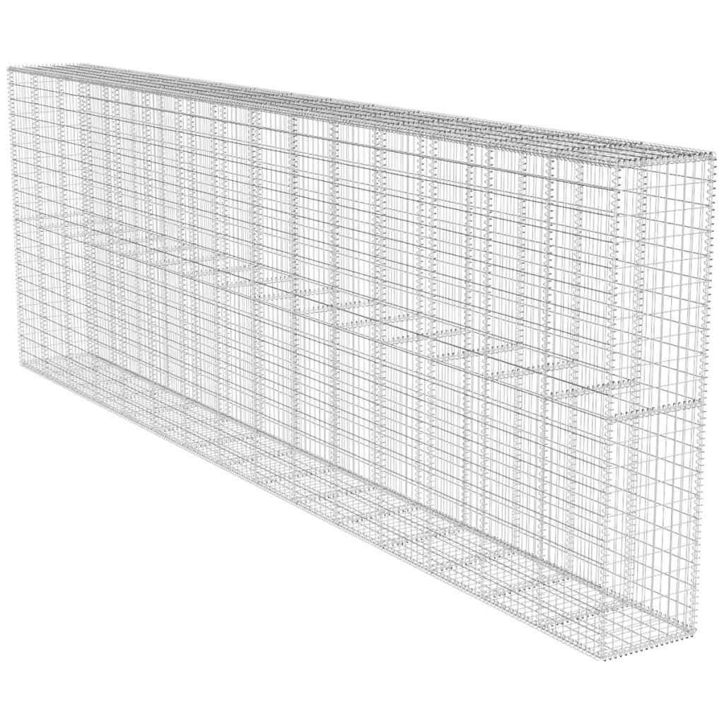Muro de gaviones con cubierta acero galvanizado 600x50x200 cm