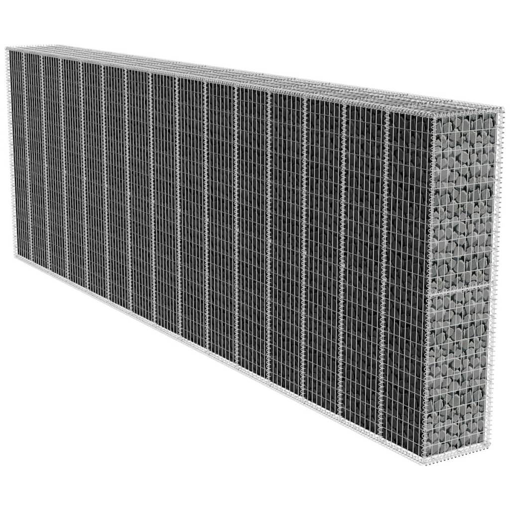 Muro de gaviones con cubierta acero galvanizado 600x50x200 cm