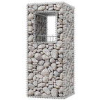 Cesta poste/jardinera de gaviones 2 unidades acero 50x50x120 cm