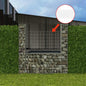 Cesta de gaviones forma de U 2 postes de hierro 140x20x100 cm