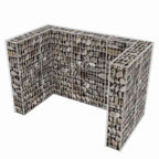 Gavión doble para cubo de basura acero 180x100x120 cm
