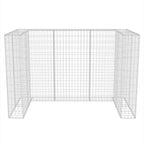 Gavión doble para cubo de basura acero 180x100x120 cm