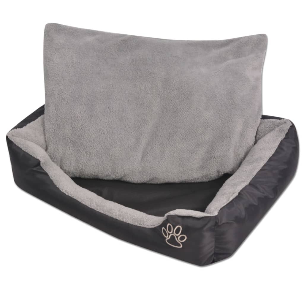 Cama para perros con cojín acolchado Talla XXL Negro
