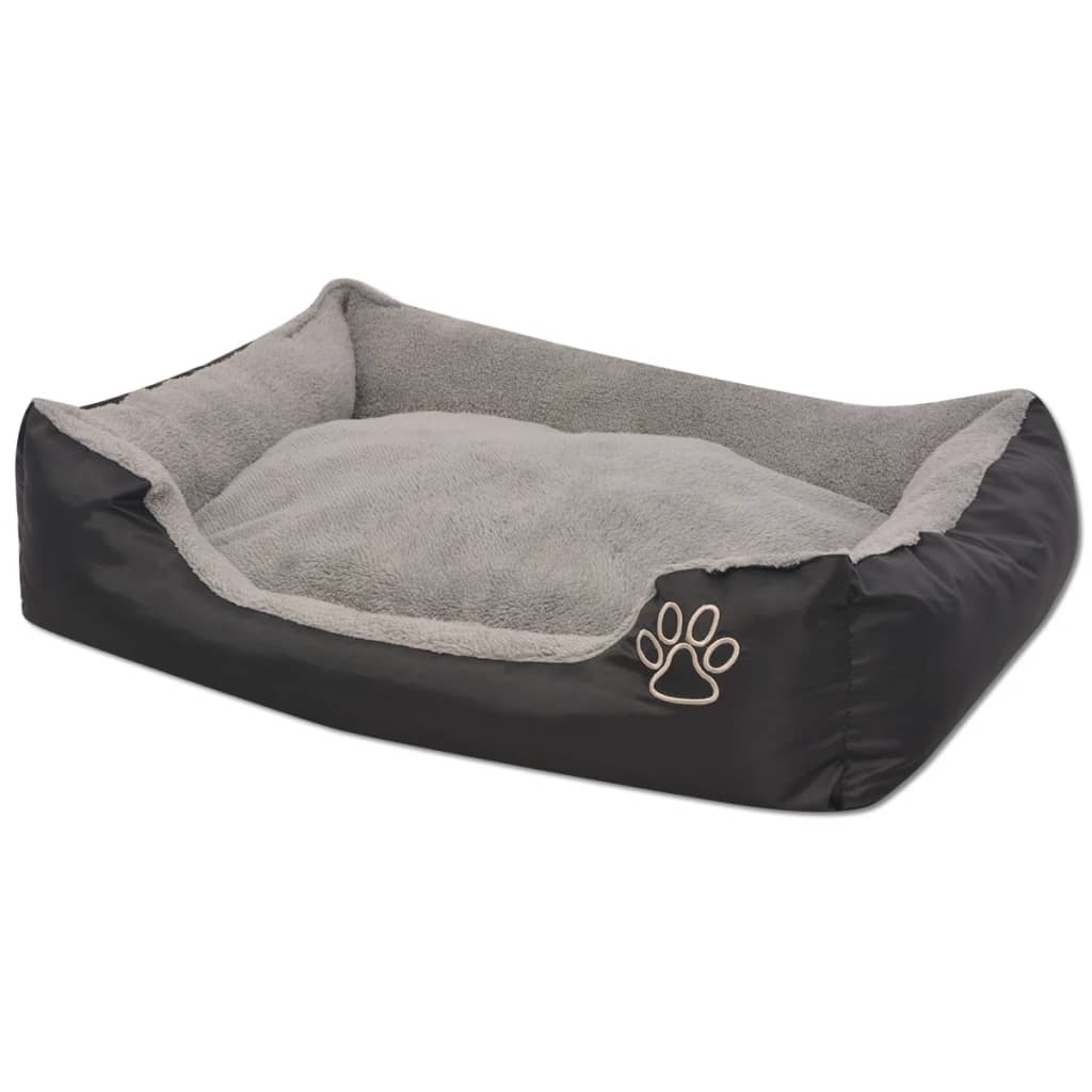 Cama para perros con cojín acolchado Talla XXL Negro