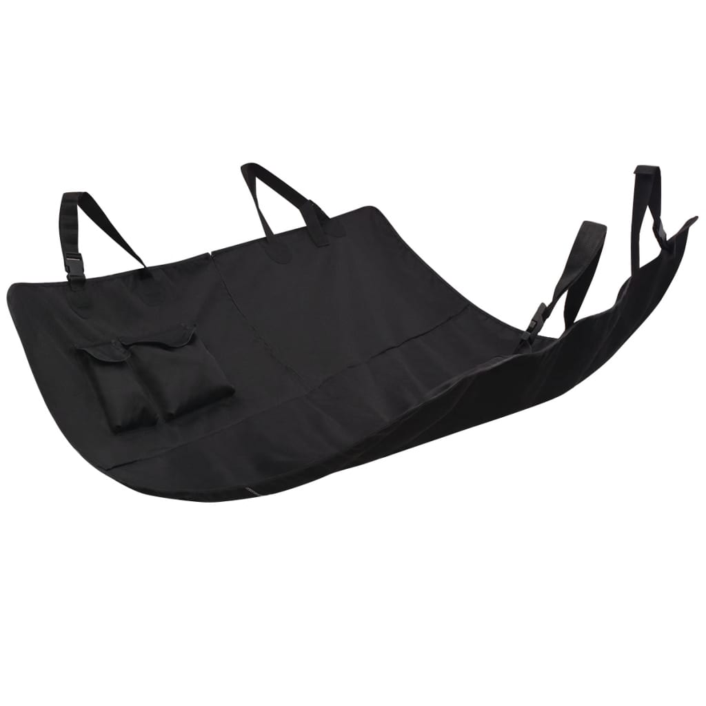 Funda de asiento de coche para mascotas 148x142 cm negra