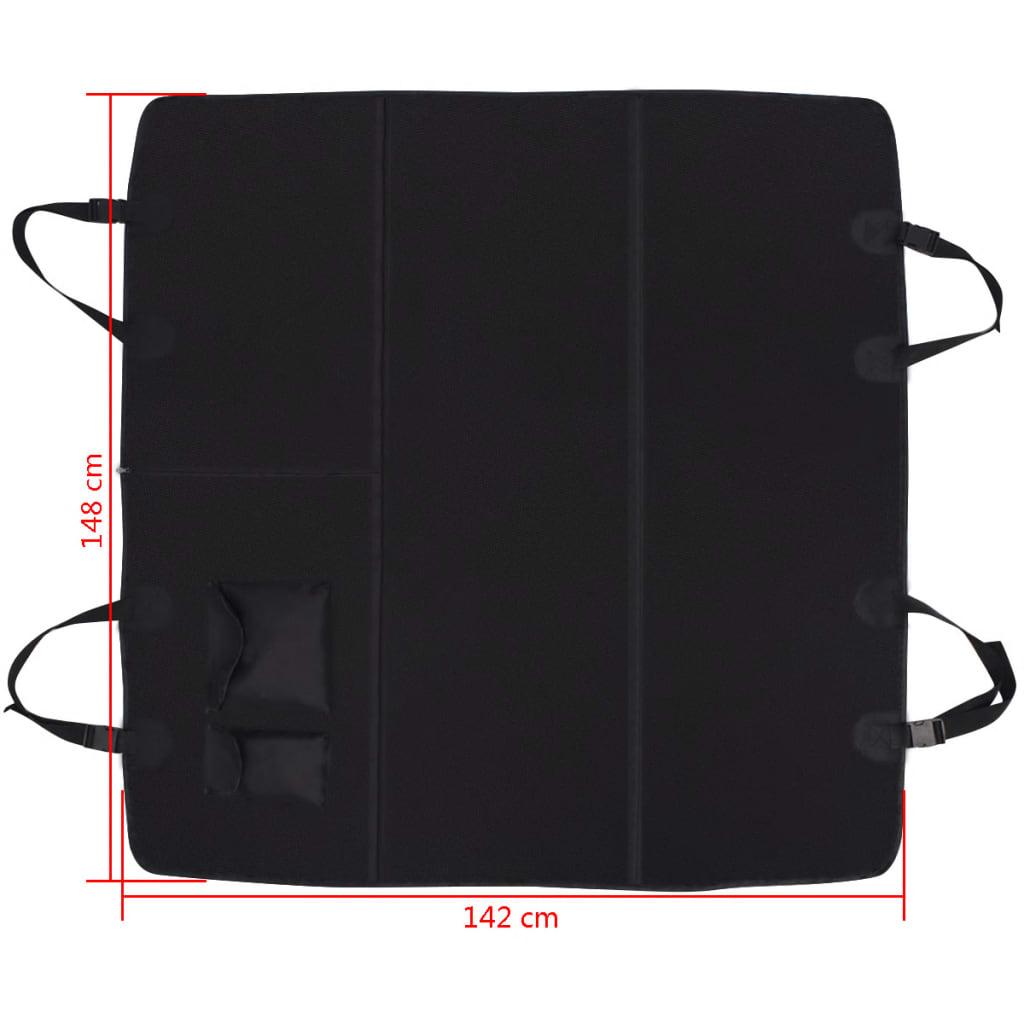 Funda de asiento de coche para mascotas 148x142 cm negra