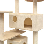 Rascador para gatos con poste rascador de sisal 125 cm beige