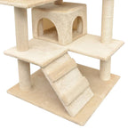 Rascador para gatos con poste rascador de sisal 125 cm beige