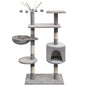 Cat scratching post with sisal scratching post 125 cm gray