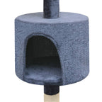 Rascador para gatos poste rascador de sisal 125 cm azul oscuro