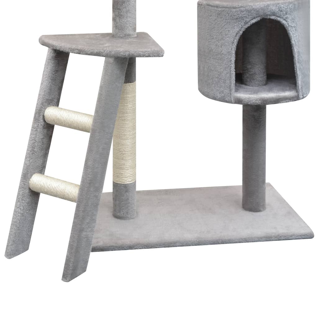 Rascador para gatos con poste rascador de sisal 150 cm gris
