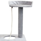 Rascador para gatos con poste rascador de sisal 150 cm gris