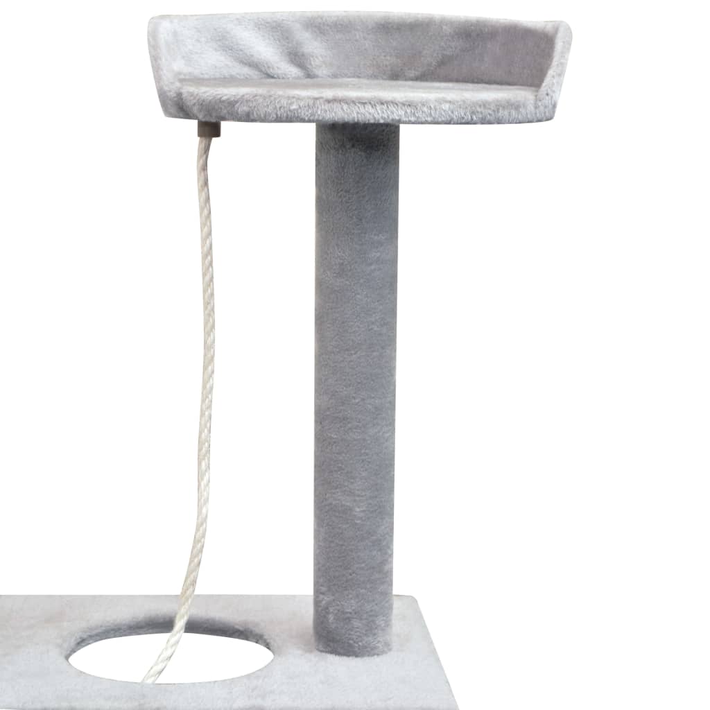 Rascador para gatos con poste rascador de sisal 150 cm gris