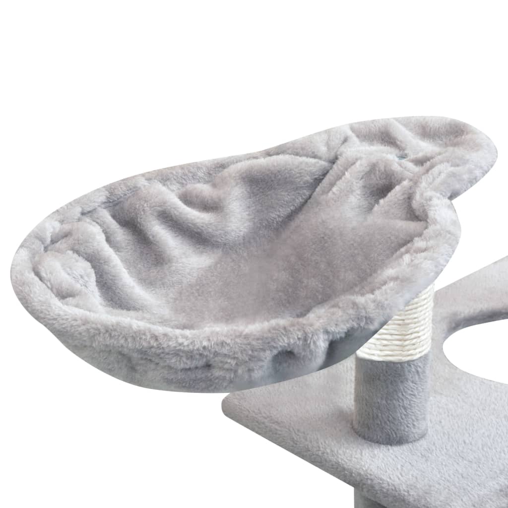 Rascador para gatos con poste rascador de sisal 150 cm gris