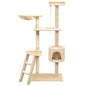 Cat scratching post with sisal scratching post 125 cm gray