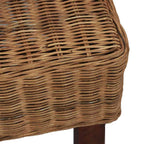 Sillas de comedor 2 unidades ratán natural marrón