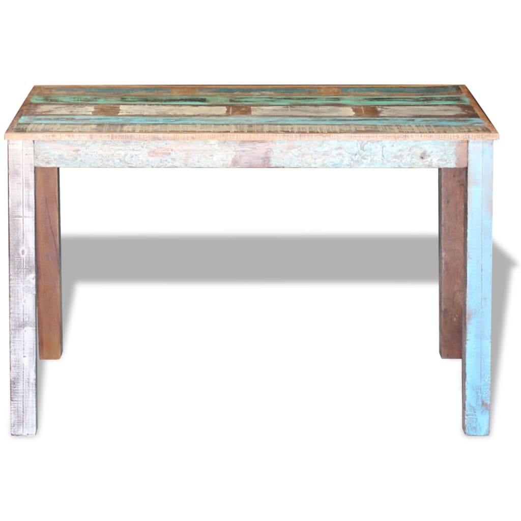 Mesa de comedor de madera maciza reciclada 115x60x76 cm