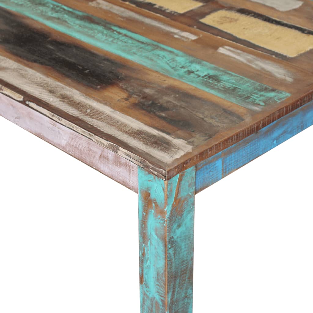 Mesa de comedor de madera maciza reciclada 80x82x76 cm