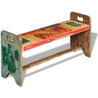 Banco de madera maciza reciclada 100x30x50 cm