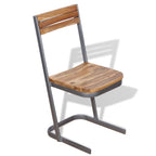 Sillas de comedor 2 uds madera maciza de teca