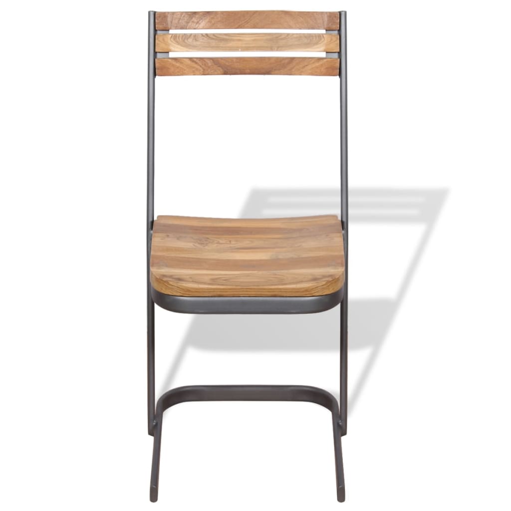 Sillas de comedor 2 uds madera maciza de teca