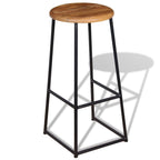 Taburetes de barra de cocina 2 unidades madera maciza de teca