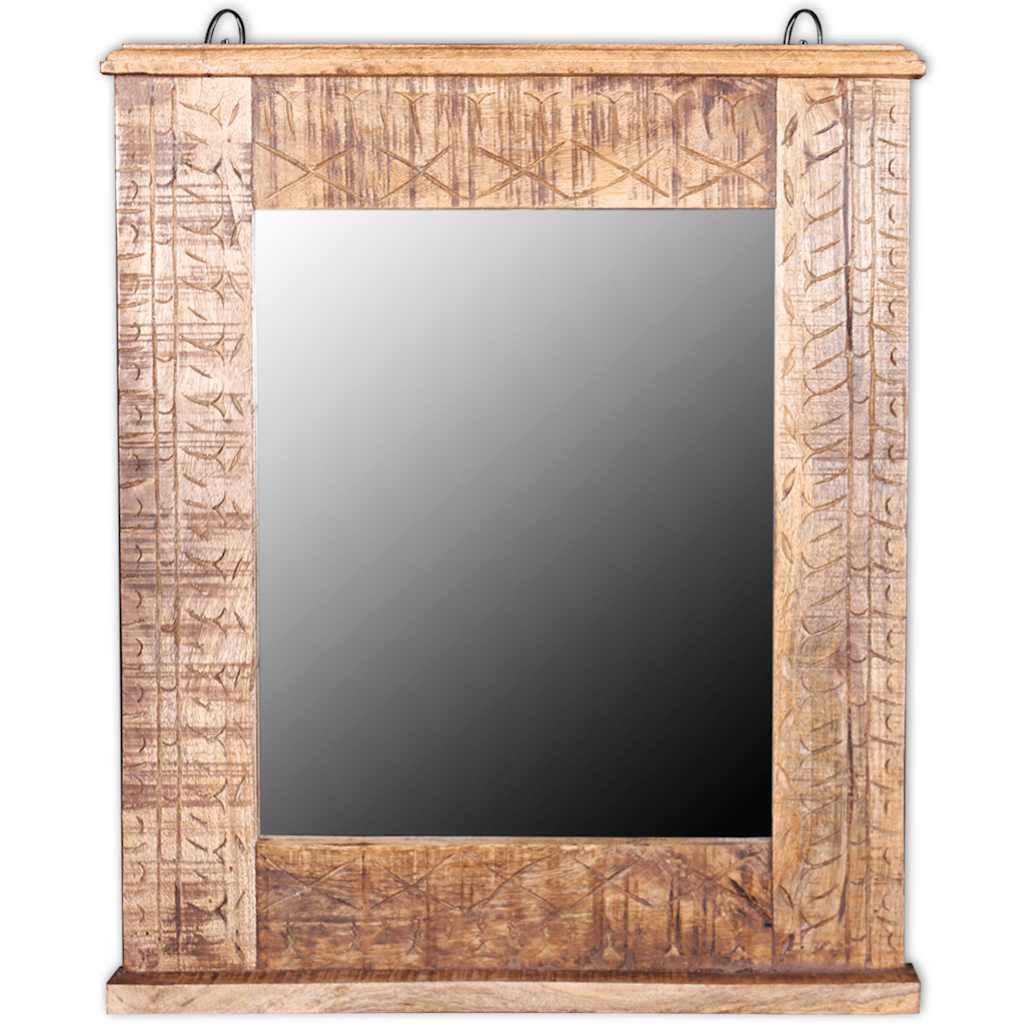 Mueble de baño con espejo de madera maciza de mango