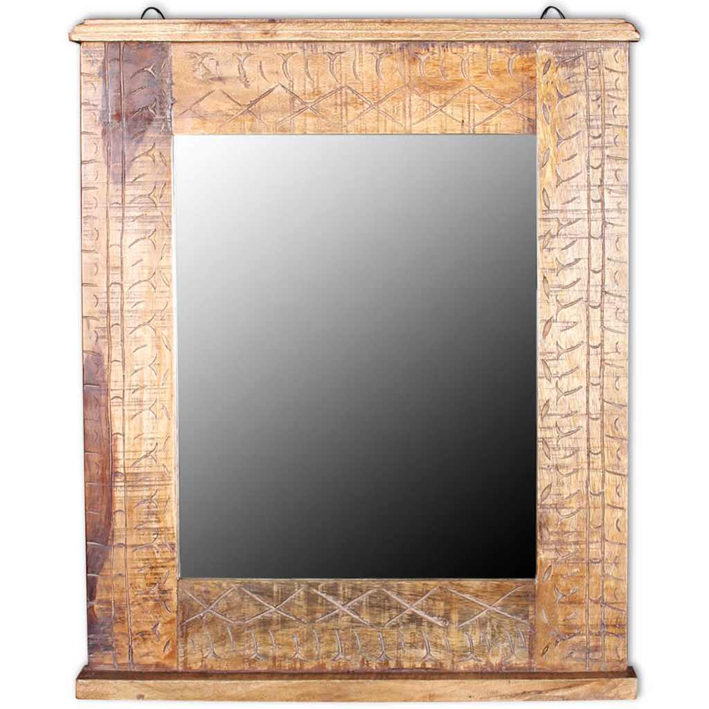 Mueble de baño con espejo de madera maciza de mango