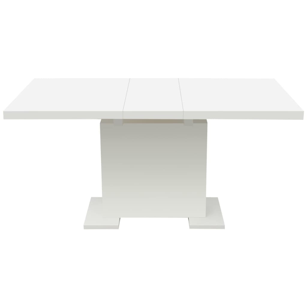 Mesa de comedor extensible negra con brillo
