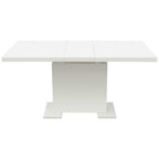Mesa de comedor extensible negra con brillo