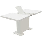 Mesa de comedor extensible negra con brillo