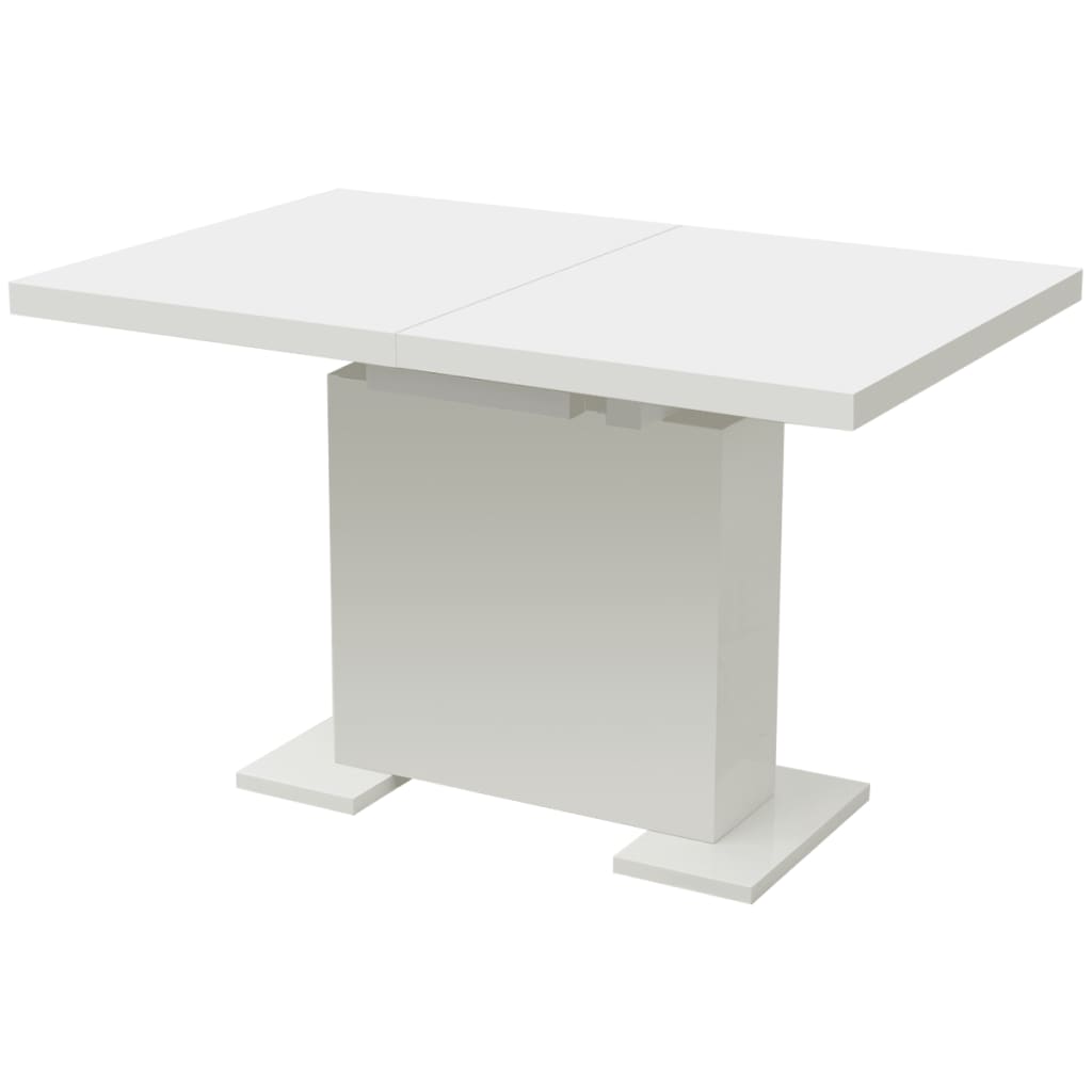 Mesa de comedor extensible negra con brillo